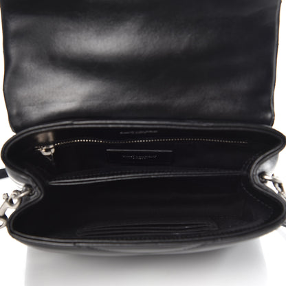 Saint Laurent Calfskin Y Quilted Monogram Toy Loulou Crossbody Bag Black 5 of 11