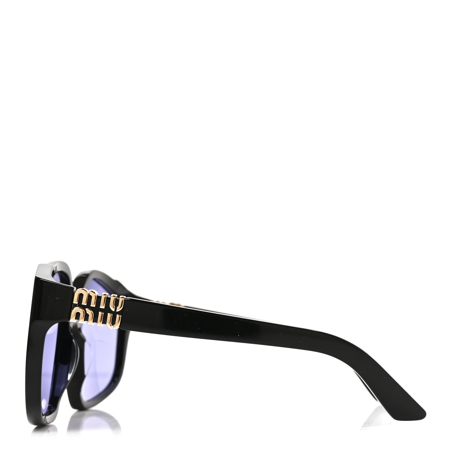 Miu Miu Acetate Square Sunglasses SMU A07 Black Violet 3 of 7