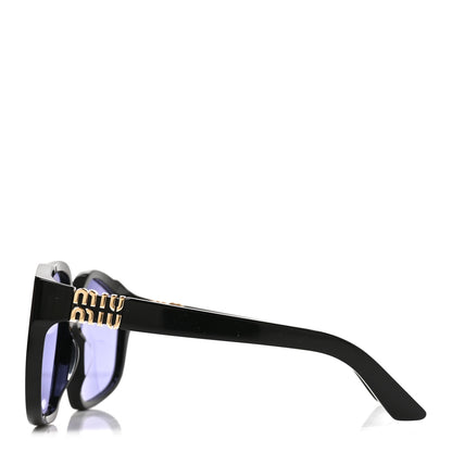 Miu Miu Acetate Square Sunglasses SMU A07 Black Violet 3 of 7