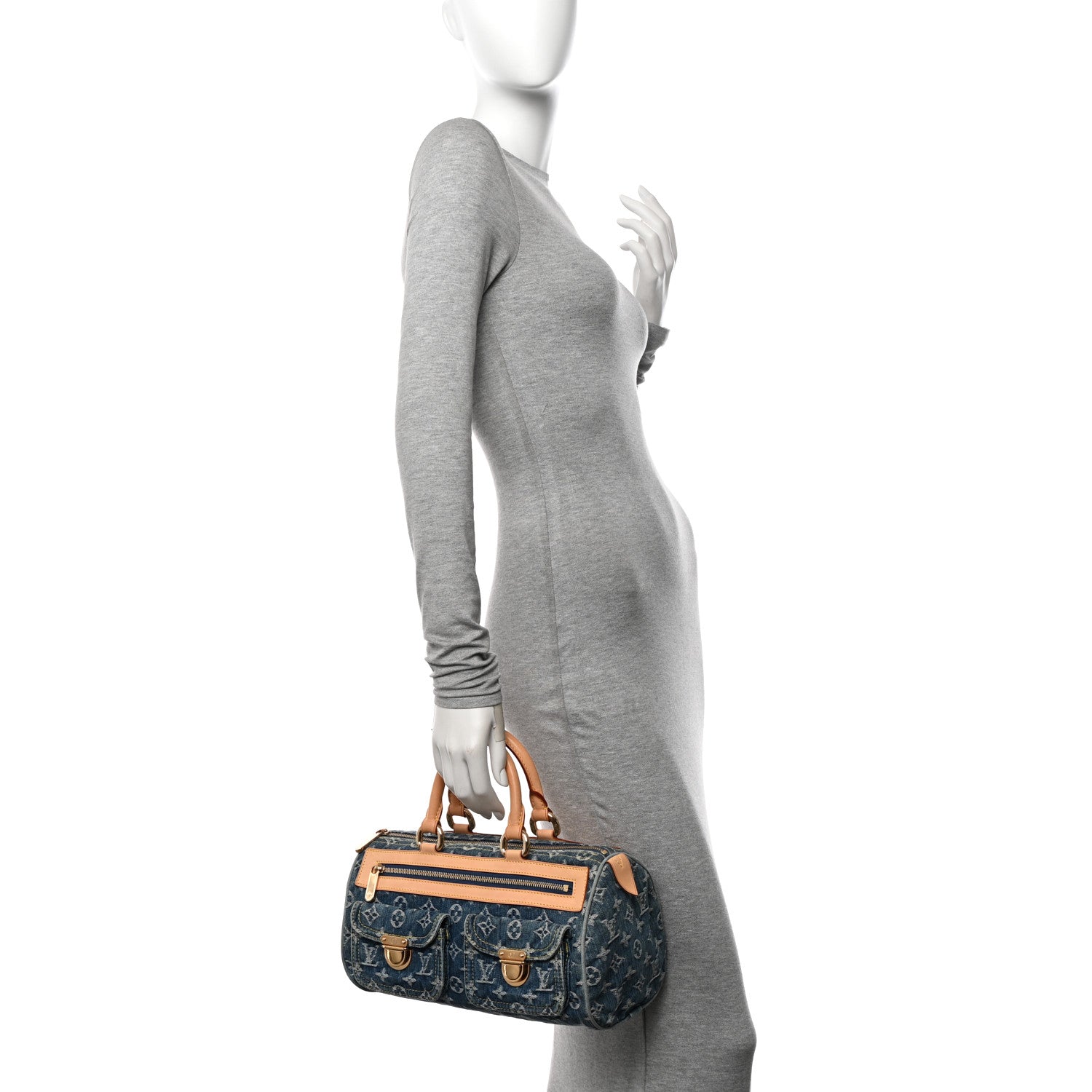 Louis Vuitton Monogram Denim Neo Speedy Blue 2 of 11