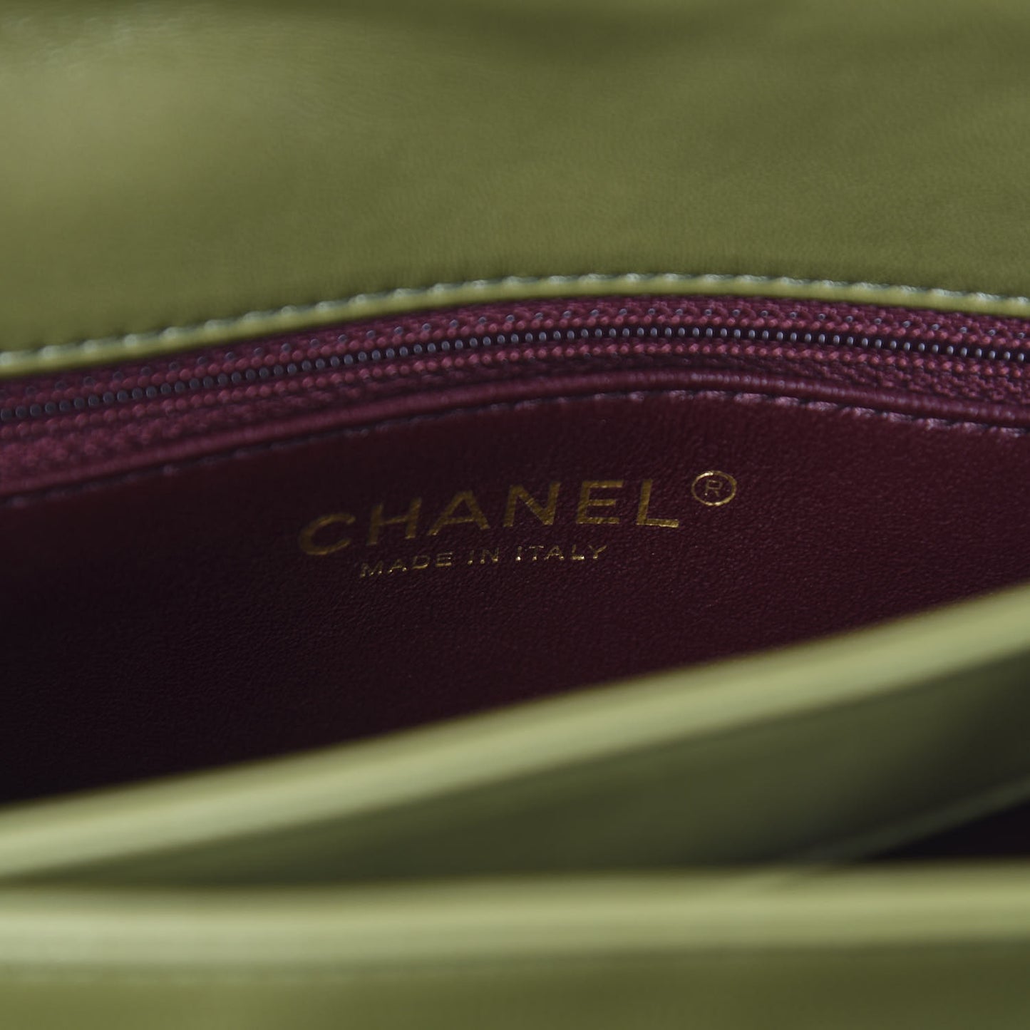 Lambskin Quilted Small Trendy CC Flap Dual Handle Bag Green
