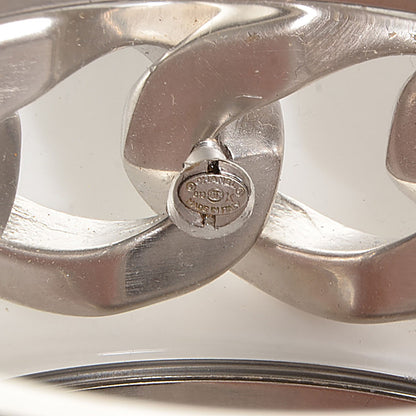 Chanel Lucite CC Chain Bangle Silver 4 of 5
