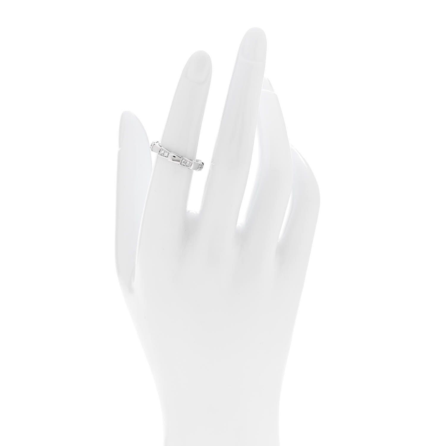 Bulgari 18K White Gold Diamond Serpenti Viper Band Ring 51 5.75 2 of 6