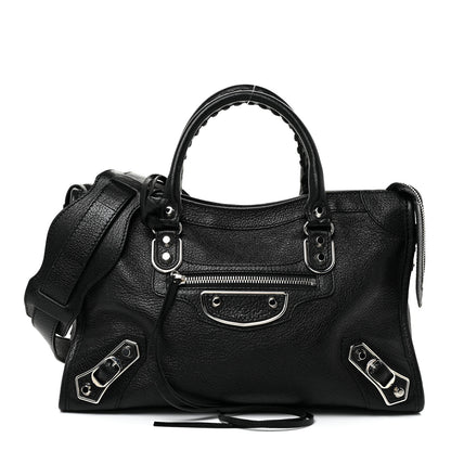 Balenciaga Chevre Silver Metallic Edge Hardware S City Black 4 of 12