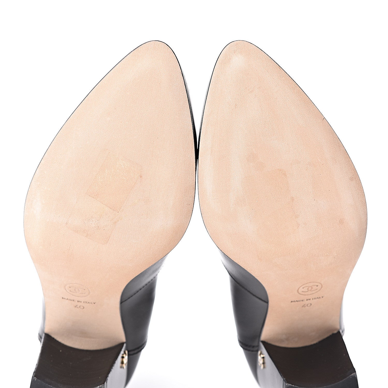 Chanel Calfskin CC Short Boots 40 Black 9 of 14