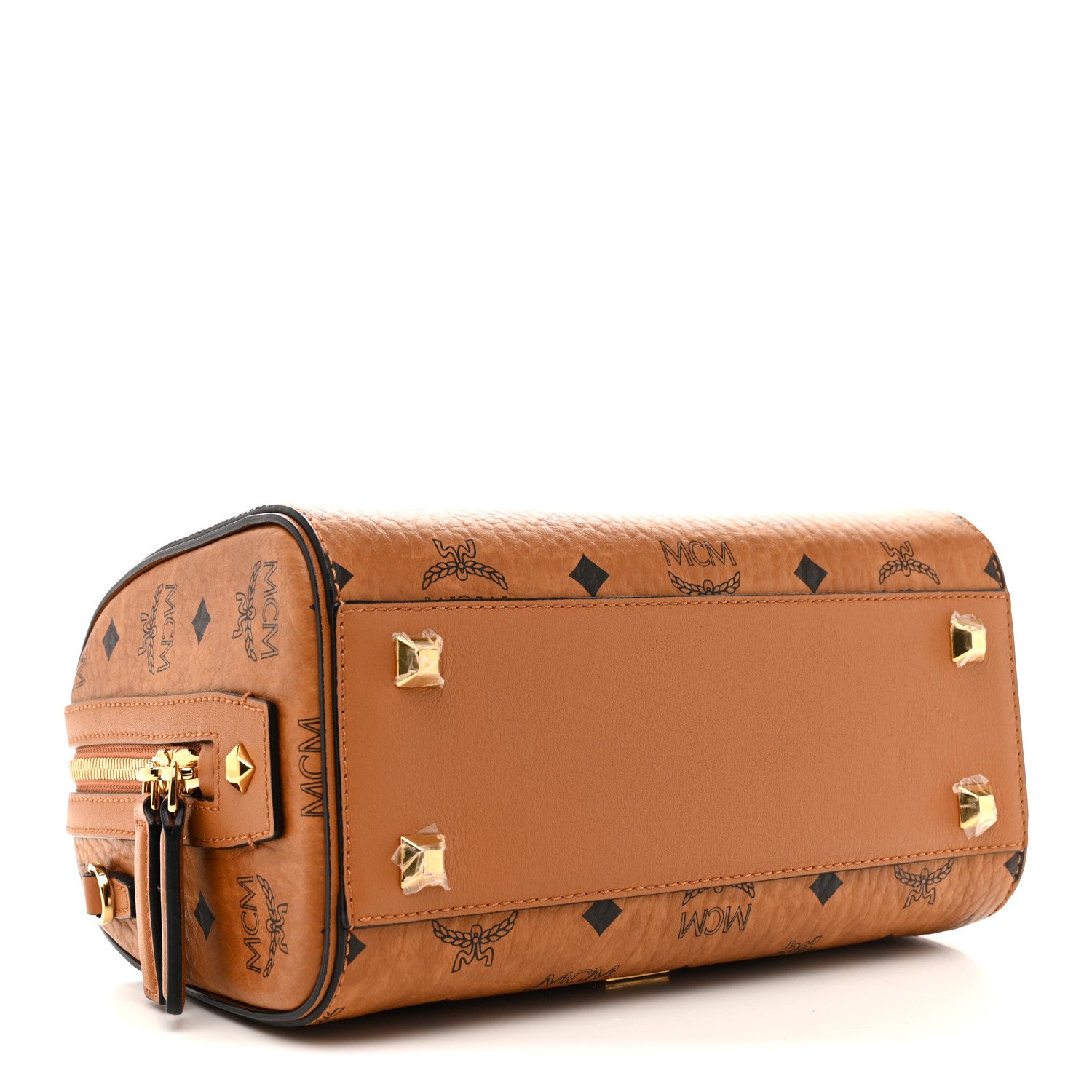 MCM ボストンバッグ MCM Visetos Small Essential Boston Bag Cognac 1837052 – FASHIONPHILE