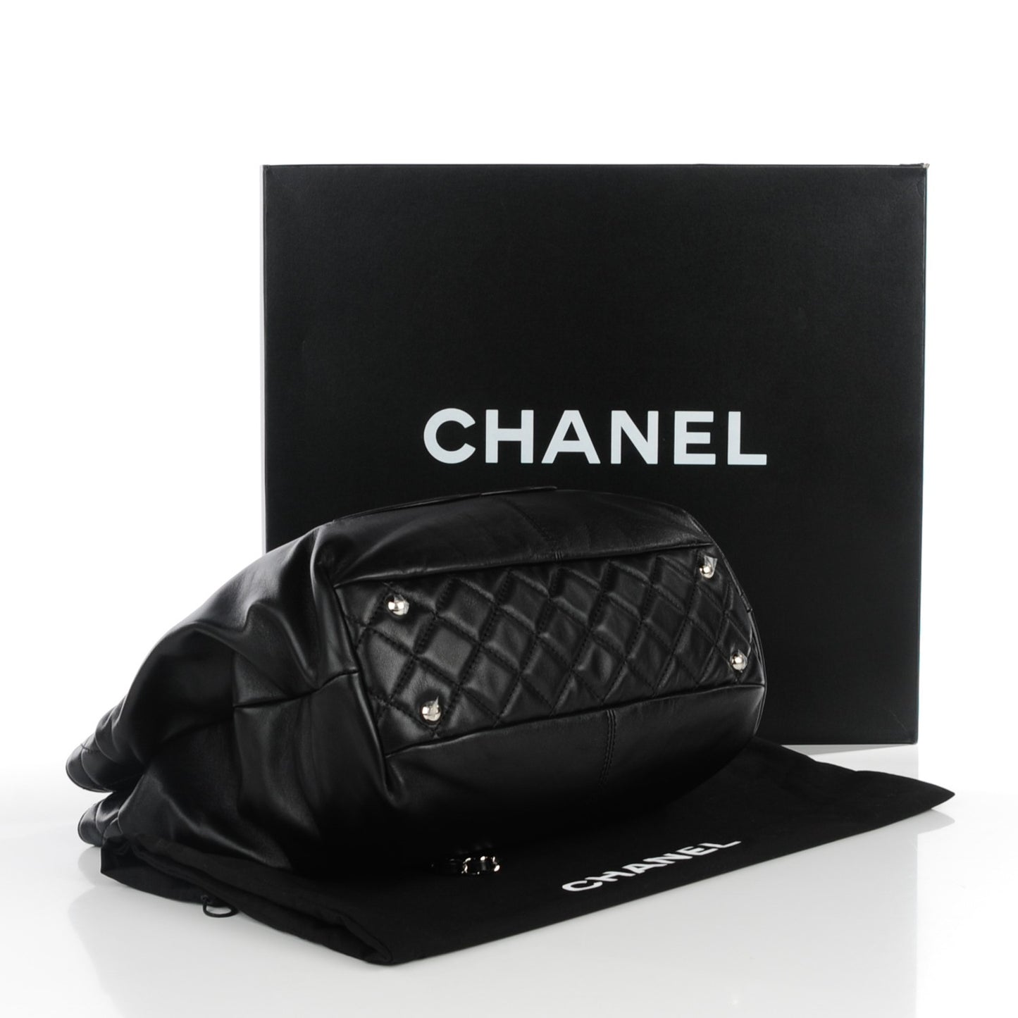Calfskin Large Trianon Tote Black