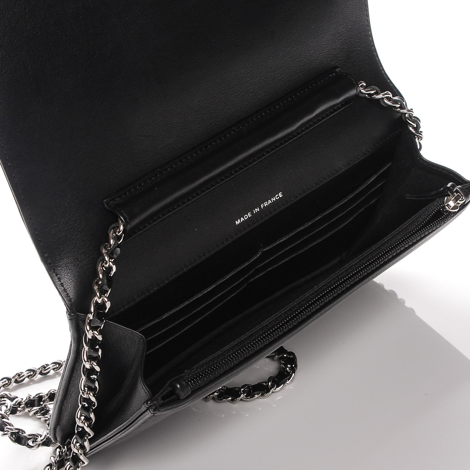 Chanel Patent Strass Wallet On Chain WOC Black 5 of 8