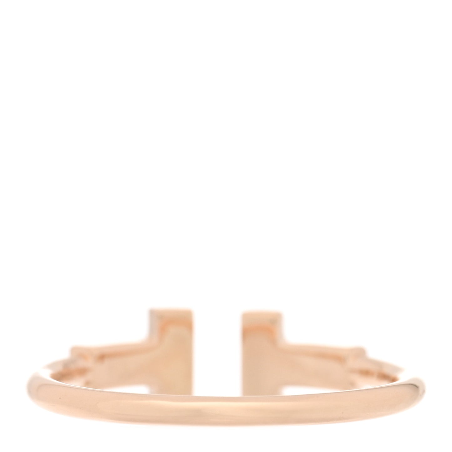 18K Rose Gold Diamond T Wire Ring 54 7