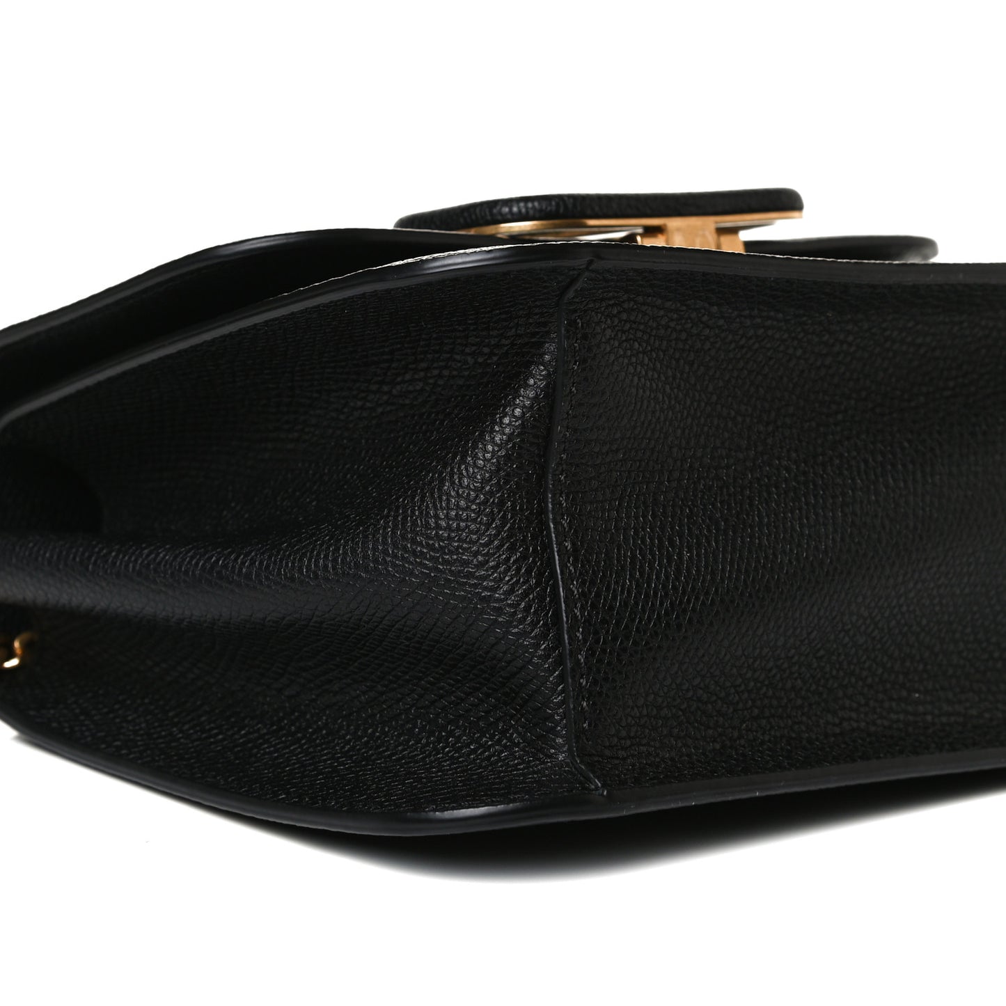 Grainy Calfskin Small VSling Shoulder Bag Black