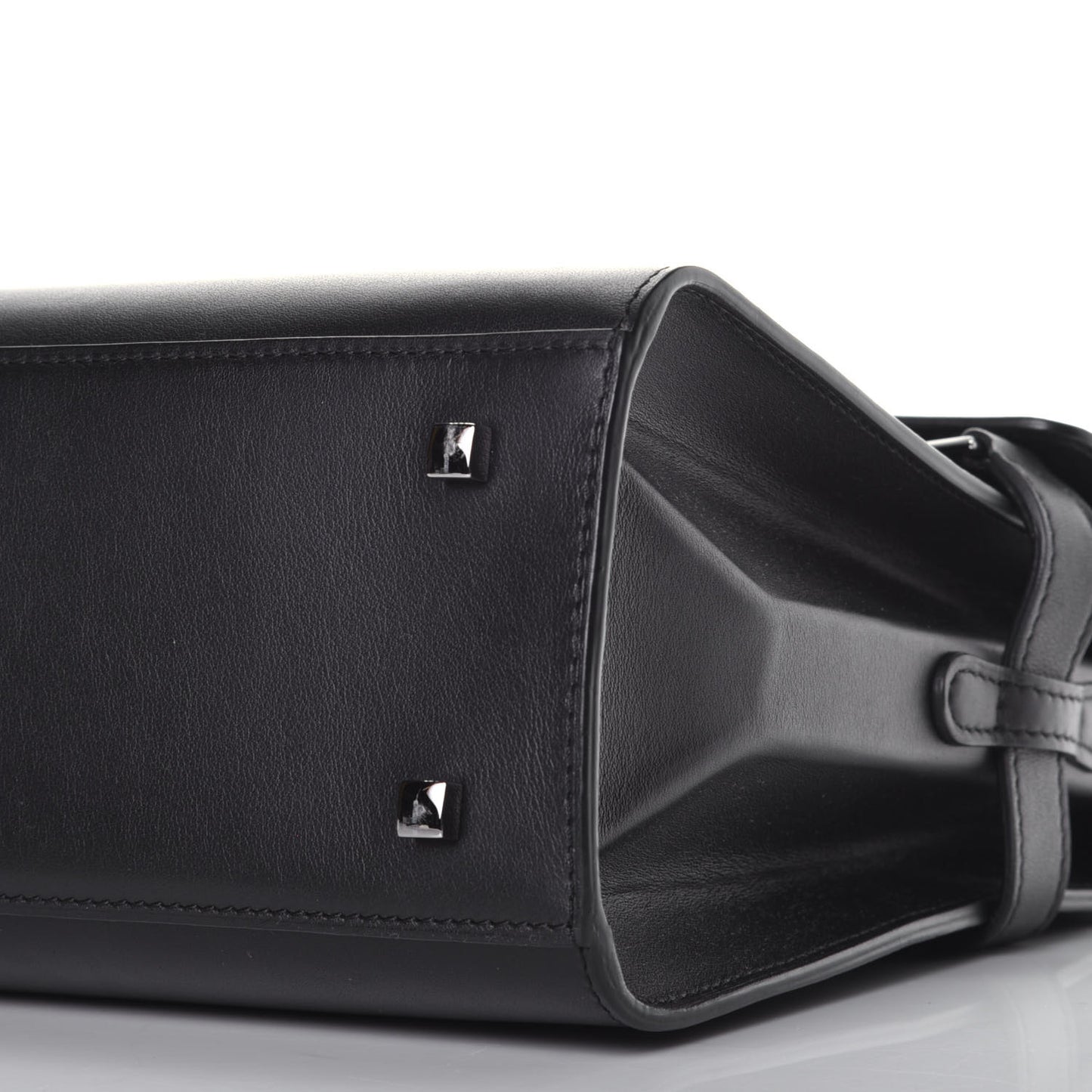 Calfskin MM Tempete Satchel Black