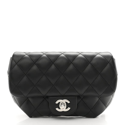 Chanel Calfskin Quilted CC Uniform Flap Belt Bag Black 1 of 11