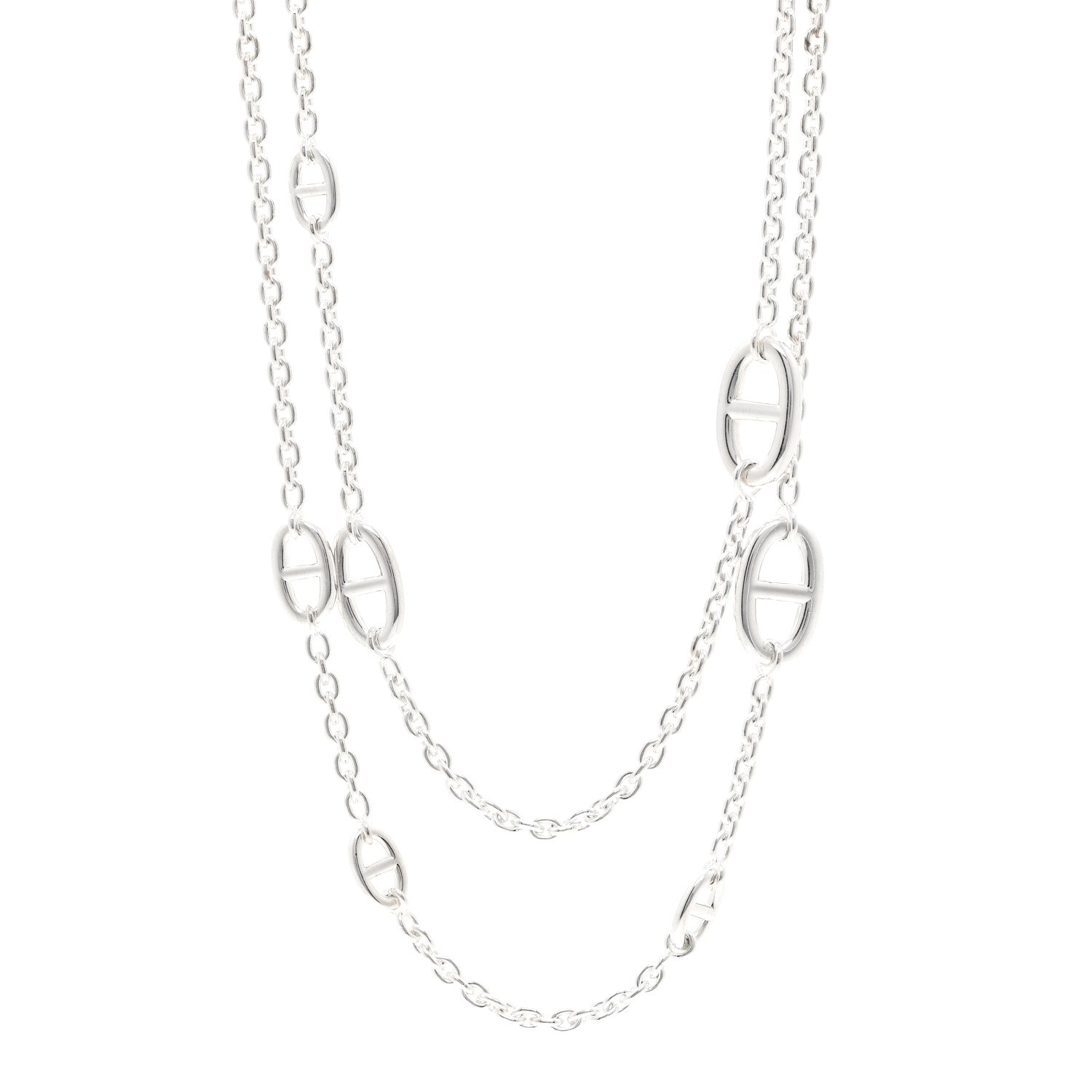 Hermes Sterling Silver Farandole Necklace 120 1 of 6