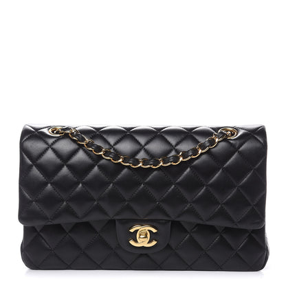 Chanel Lambskin Quilted Medium Double Flap Black 1 of 15