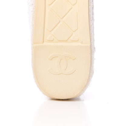 Chanel Tweed Patent CC Espadrilles 42 White 8 of 11