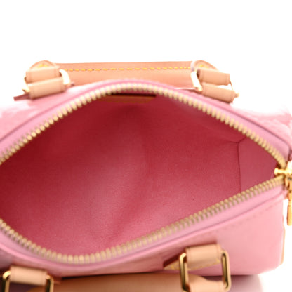 Louis Vuitton Vernis Monogram Nano Speedy Mochi Pink 4 of 8