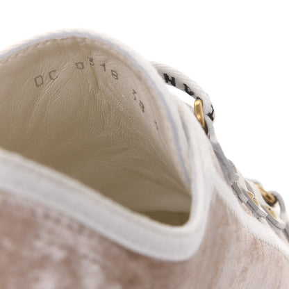Christian Dior Velvet Walk'N'Dior Low Top Sneakers 38.5 Nude 8 of 9