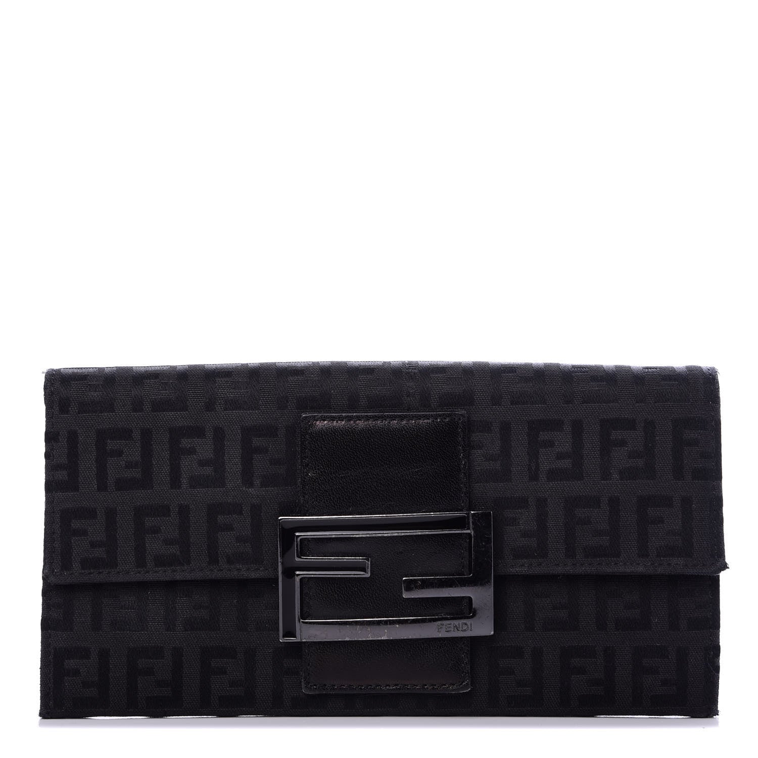 Fendi Zucchino Forever Continental Wallet Black 1 of 8