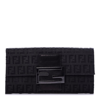 Fendi Zucchino Forever Continental Wallet Black 1 of 8