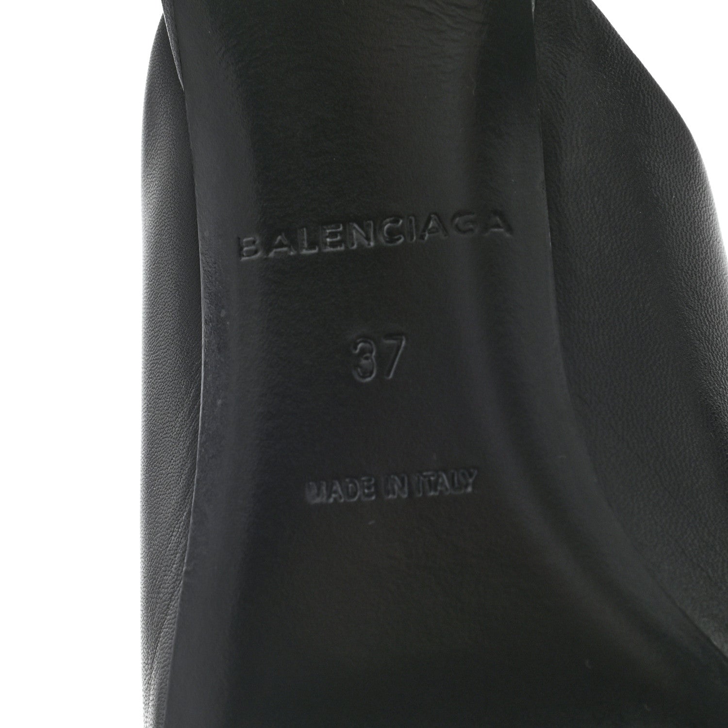 Balenciaga Goatskin Pointed Toe Knife Mules 37 Black 6 of 8