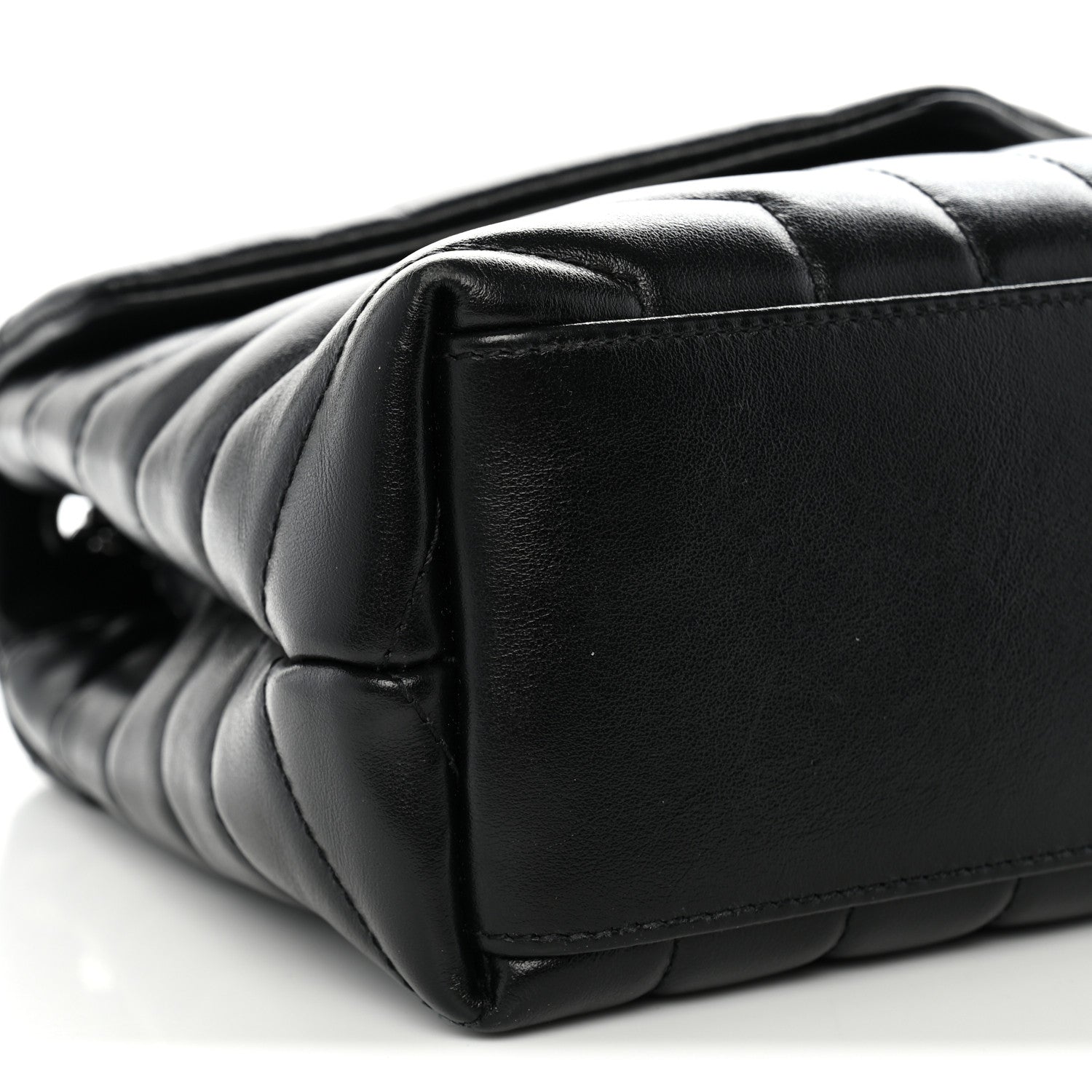 Saint Laurent Calfskin Y Quilted Monogram Monochrome Small Loulou Chain Satchel Black 8 of 9