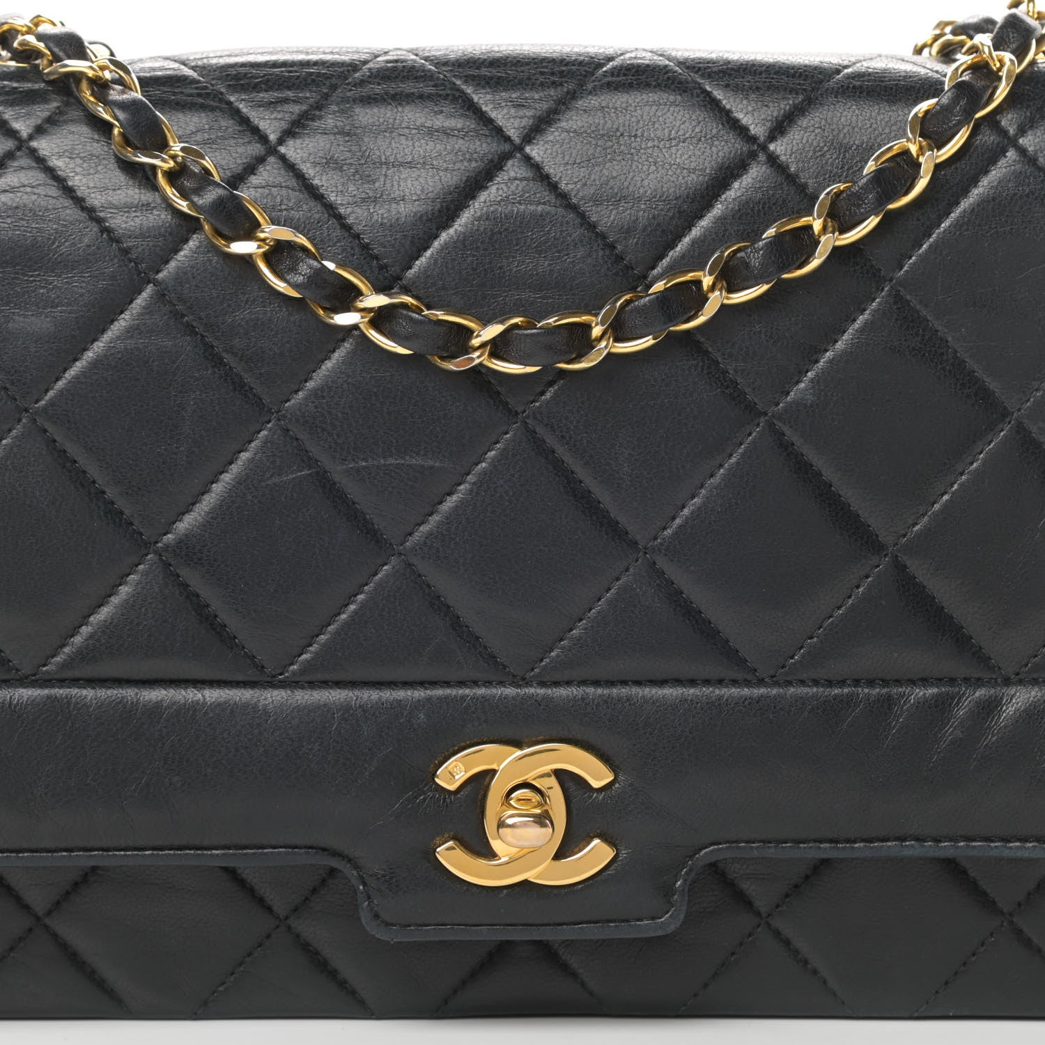 Chanel Lambskin Quilted Medium Single Flap Black 9 of 20