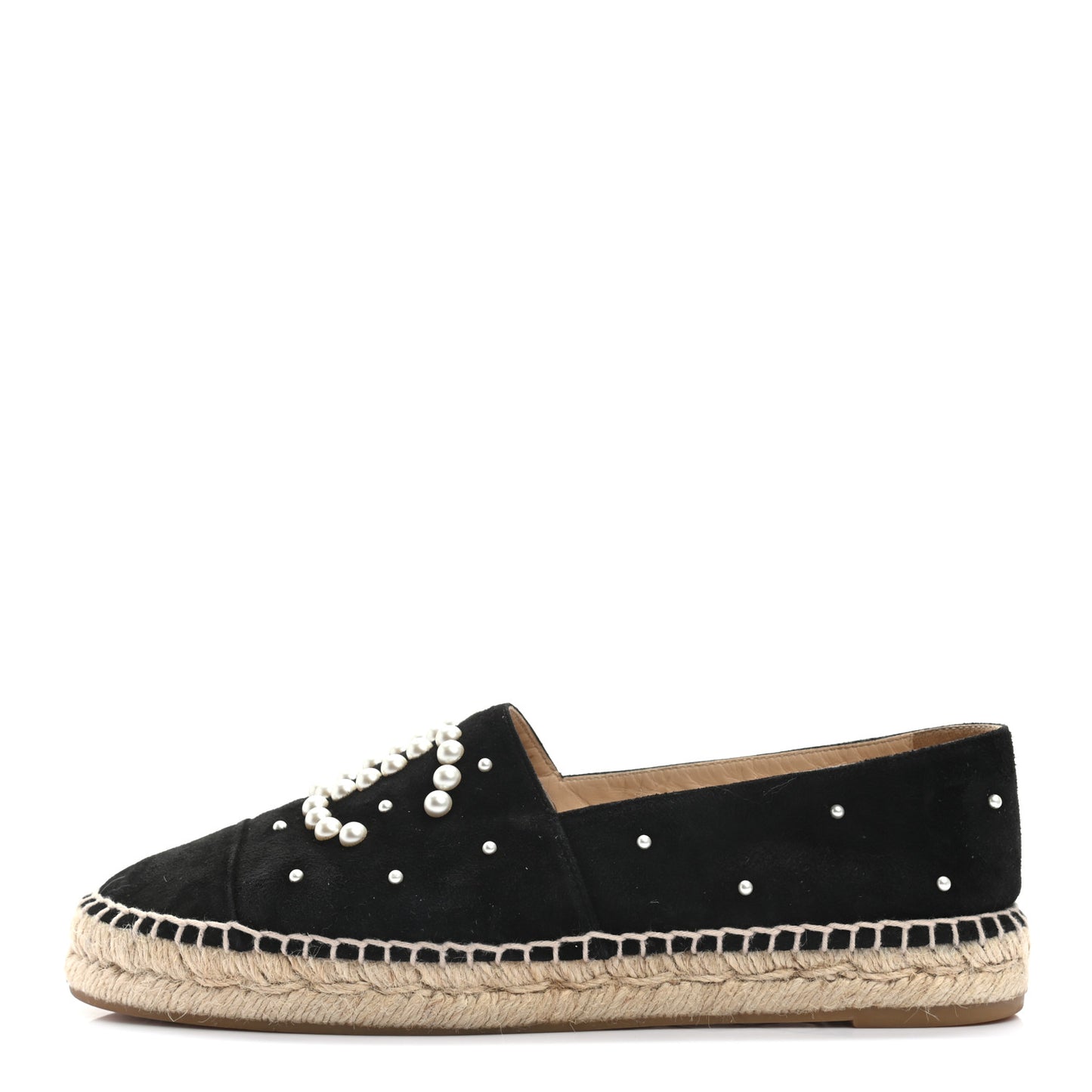 Suede Pearl CC Espadrilles 40 Black