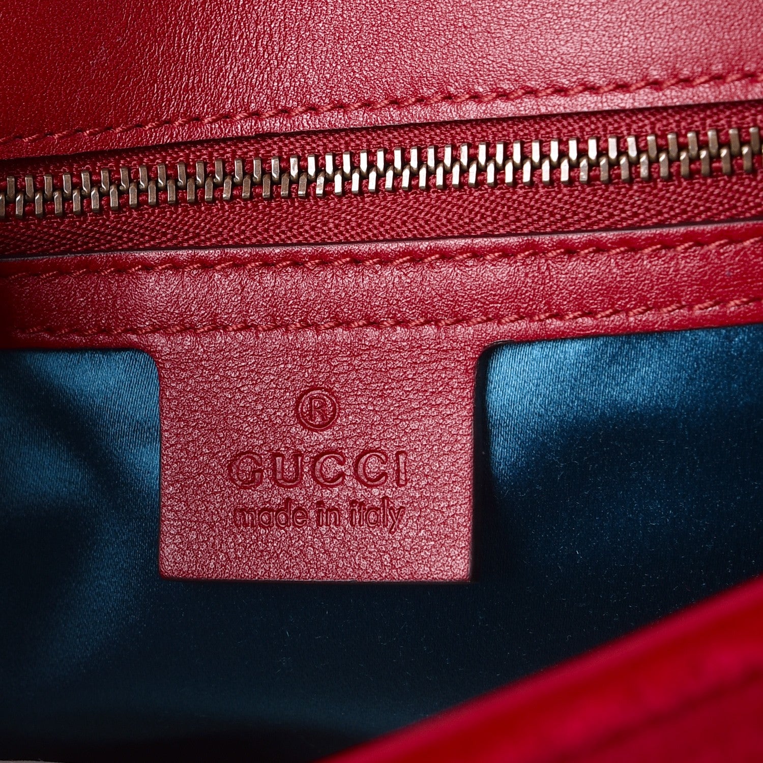 Gucci Velvet Matelasse Medium GG Marmont Shoulder Bag Hibiscus Red 8 of 9