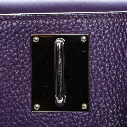 Hermes Taurillon Clemence Jypsiere 34 Ultraviolet 9 of 25