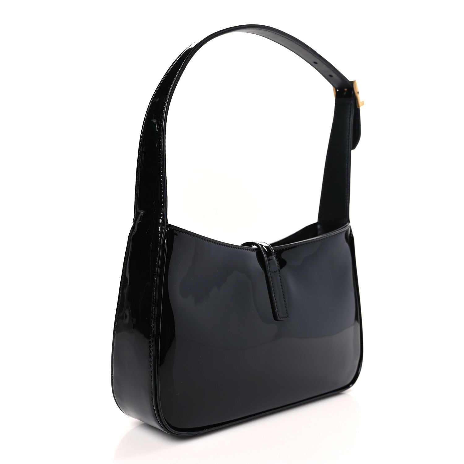Saint Laurent Patent Le 5 A 7 Hobo Black 3 of 9