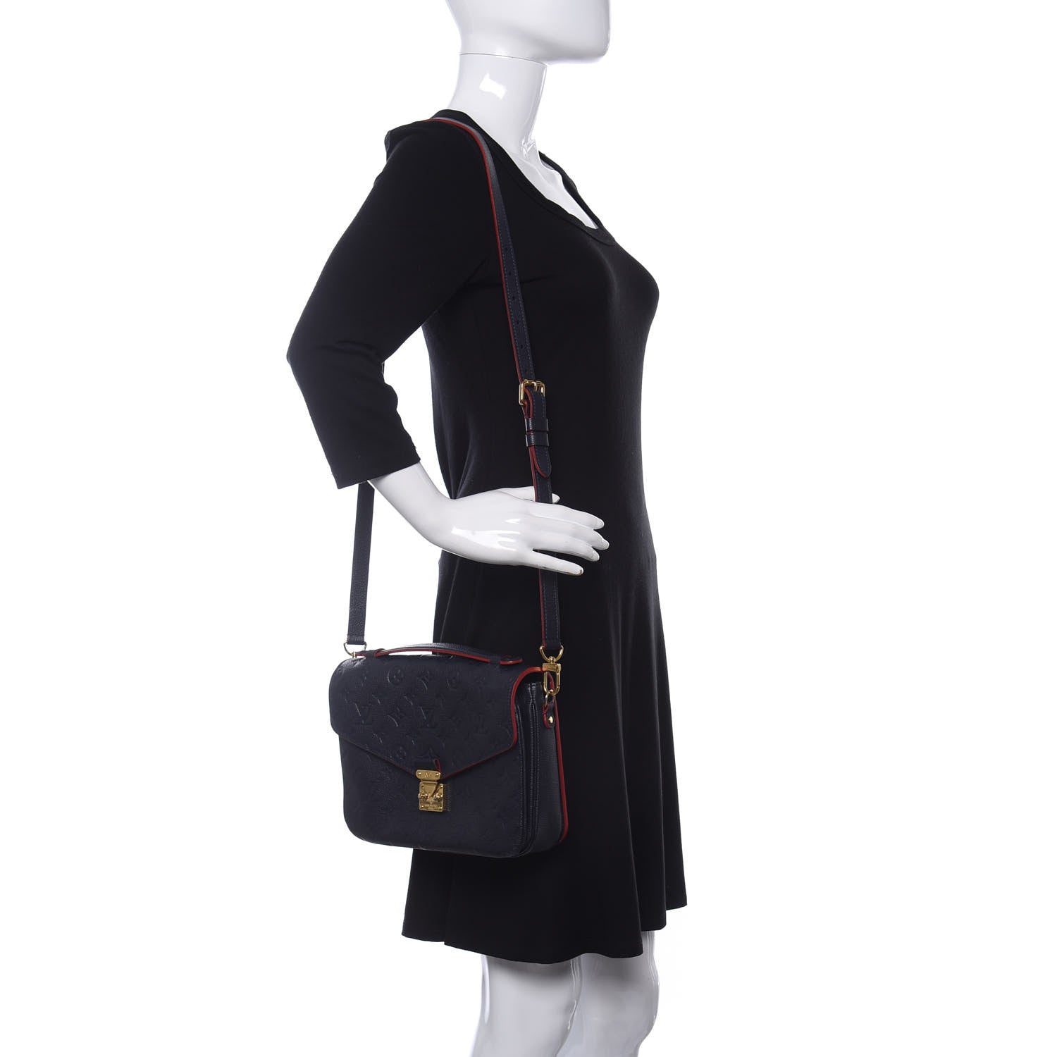 Louis Vuitton Empreinte Pochette Metis Marine Rouge 2 of 9