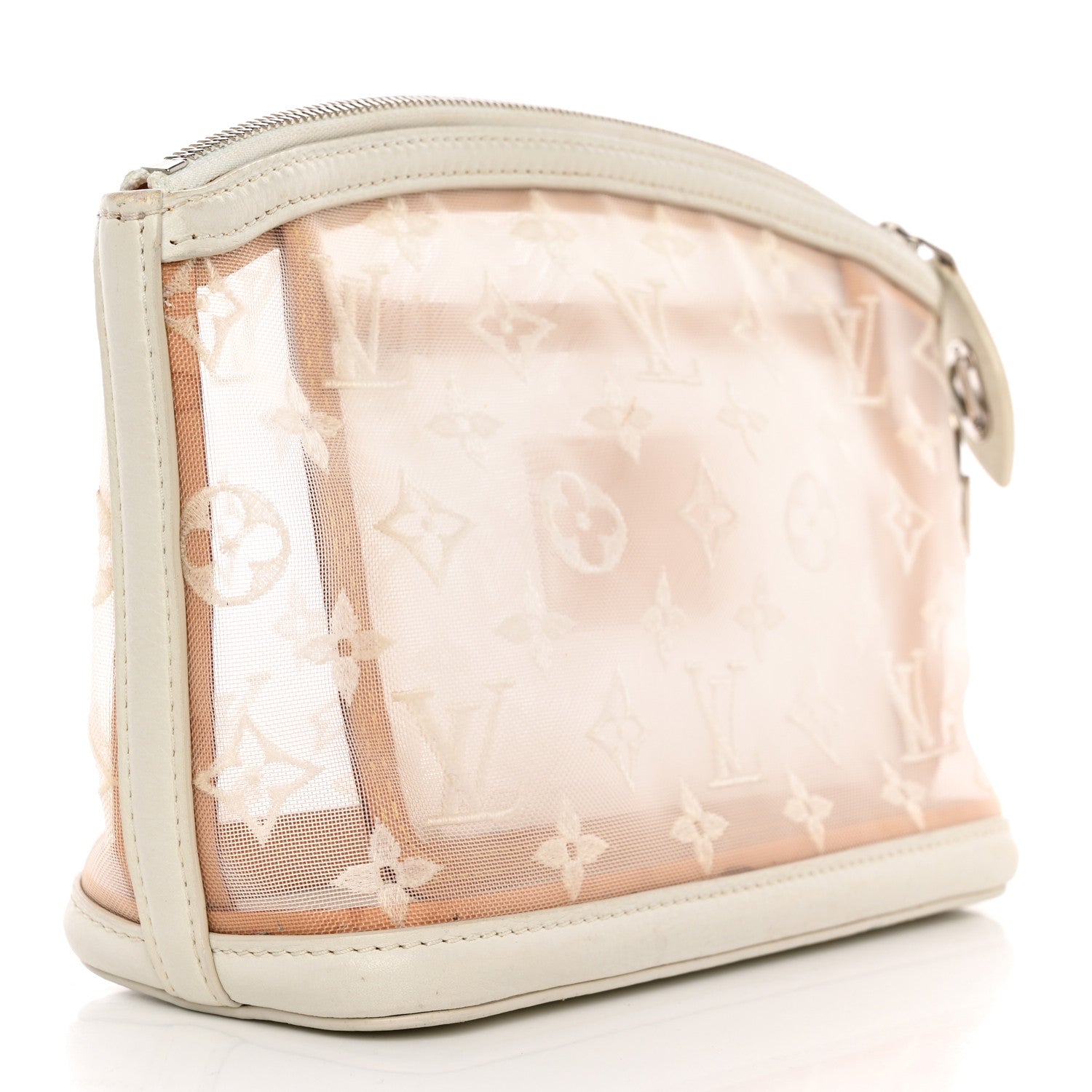 Louis Vuitton Monogram Transparence Transparent Lockit Clutch White 3 of 12