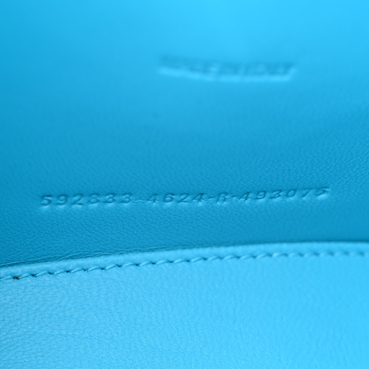 Balenciaga Shiny Calfskin Crocodile Embossed Hourglass Top Handle Bag XS Cyan 8 of 13