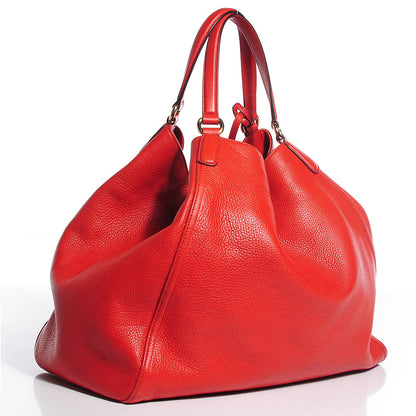 Gucci Pebbled Calfskin Large Soho Shoulder Bag Sun Orange 3 of 9