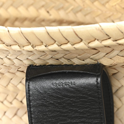 Chloe Raffia Smooth Calfskin Medium Sense Basket Black 7 of 12