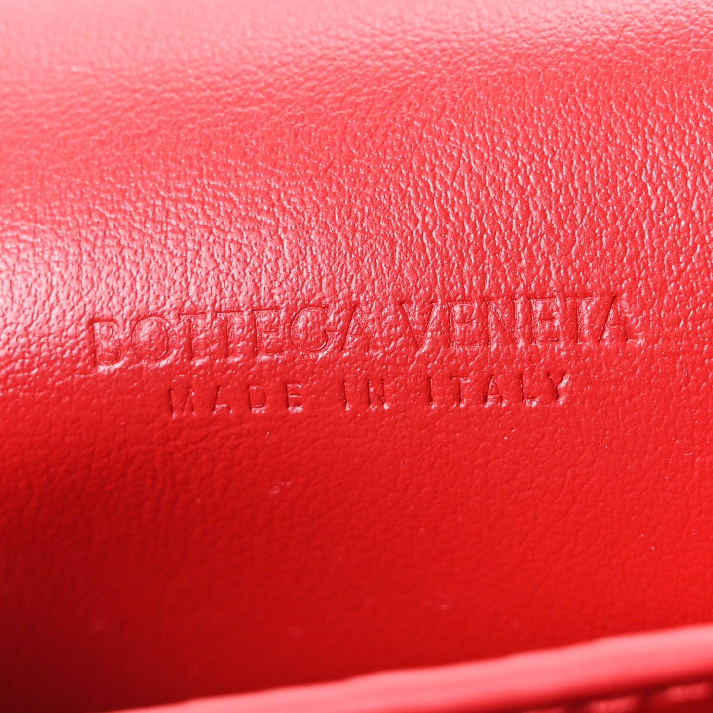 Nappa Intrecciato Trio Pouch On Strap Red