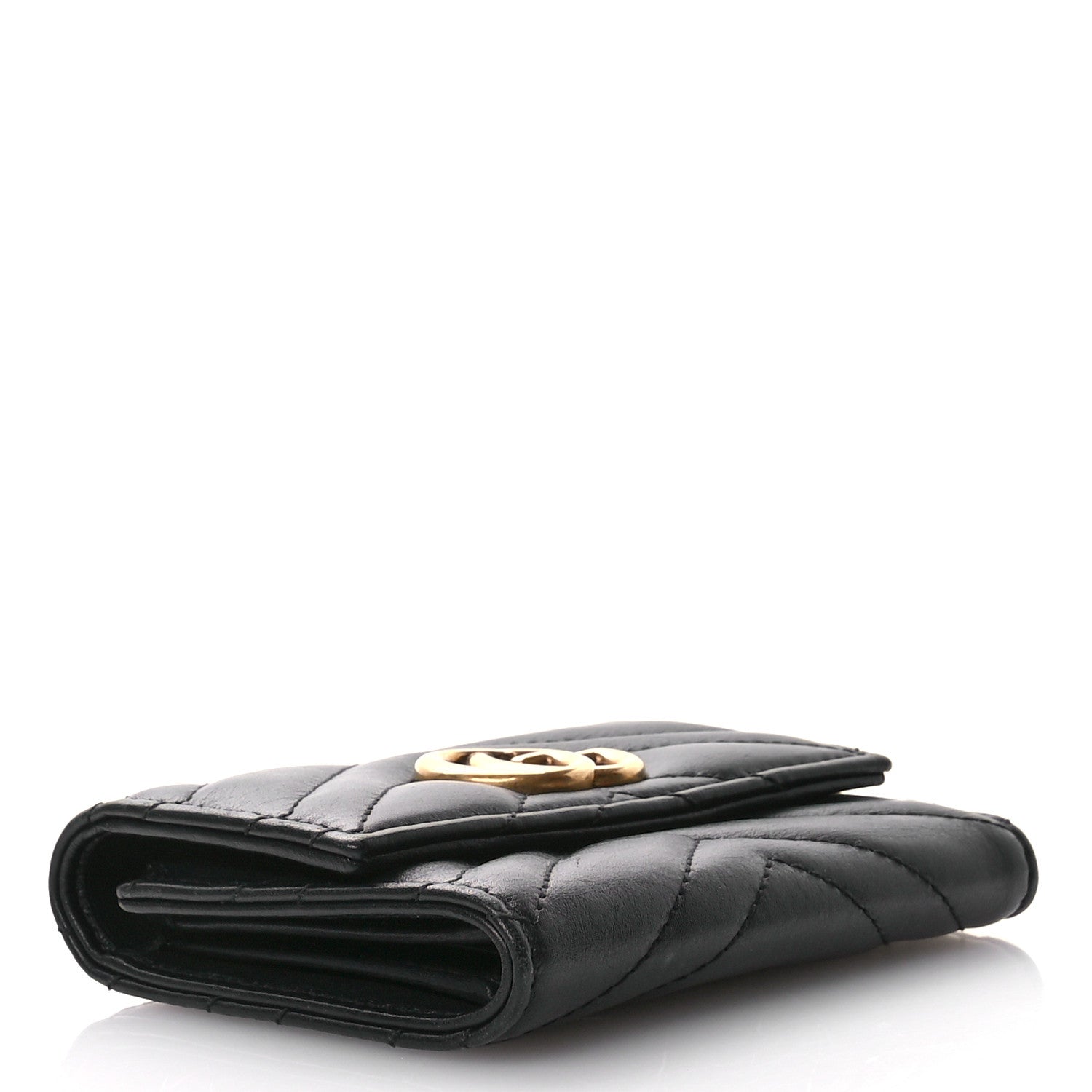 Gucci Calfskin Matelasse GG Marmont Wallet Black 4 of 7