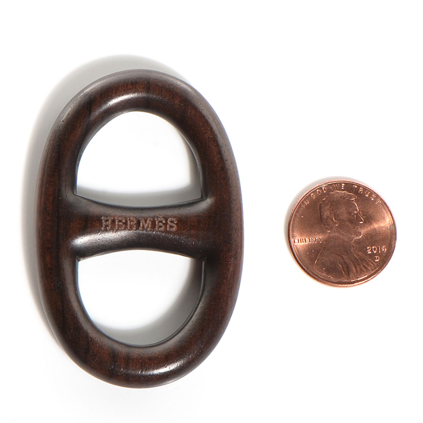 Wood Chaine D'Ancre Scarf Ring Brown