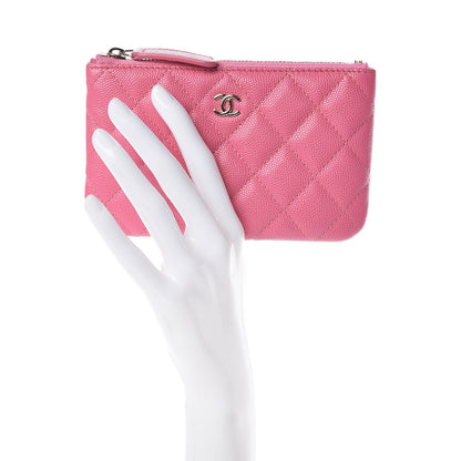 Chanel Caviar Quilted Small Cosmetic Case Pink 2 of 8