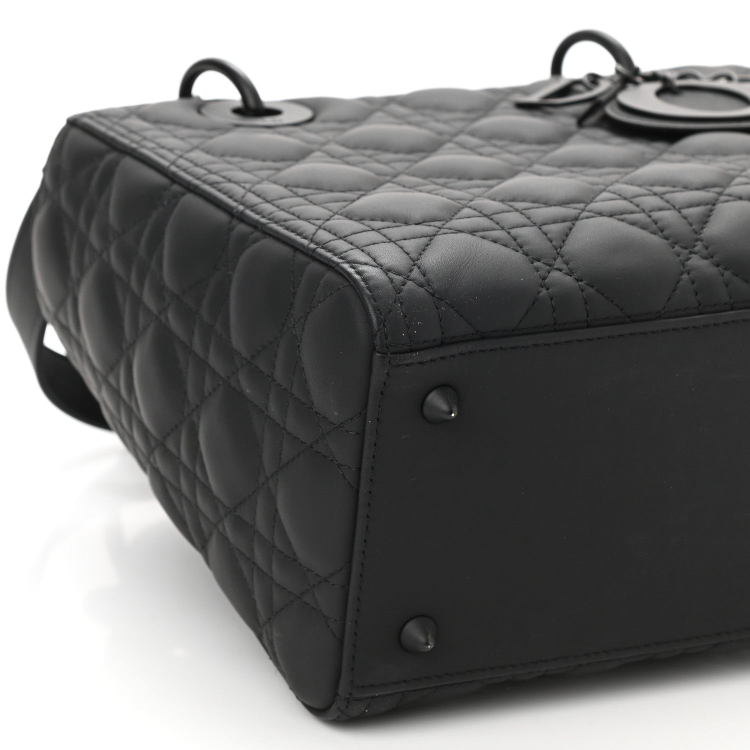 Christian Dior Ultra Matte Calfskin Cannage Medium Lady Dior Black 9 of 10