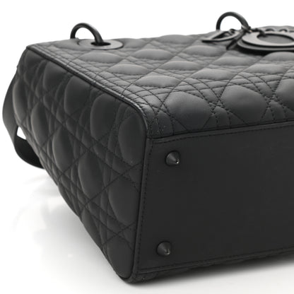 Christian Dior Ultra Matte Calfskin Cannage Medium Lady Dior Black 9 of 10