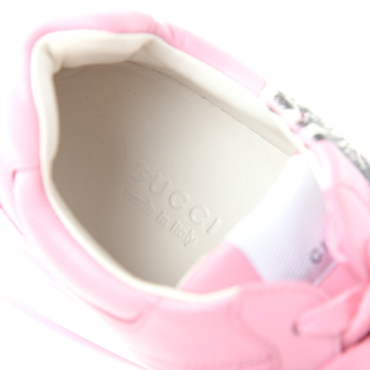Gucci Calfskin Mystic Cat Rhyton Sneakers 37.5 Sugar Pink 7 of 9