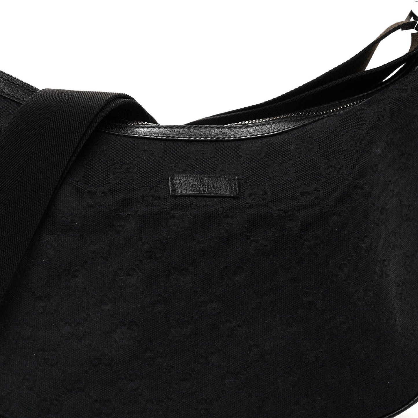 Monogram Medium Half Moon Hobo Black