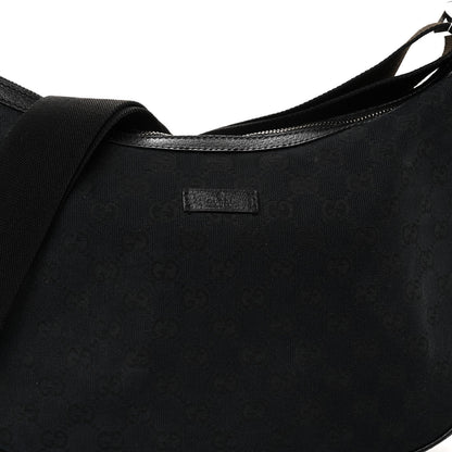 Gucci Monogram Medium Half Moon Hobo Black 8 of 10