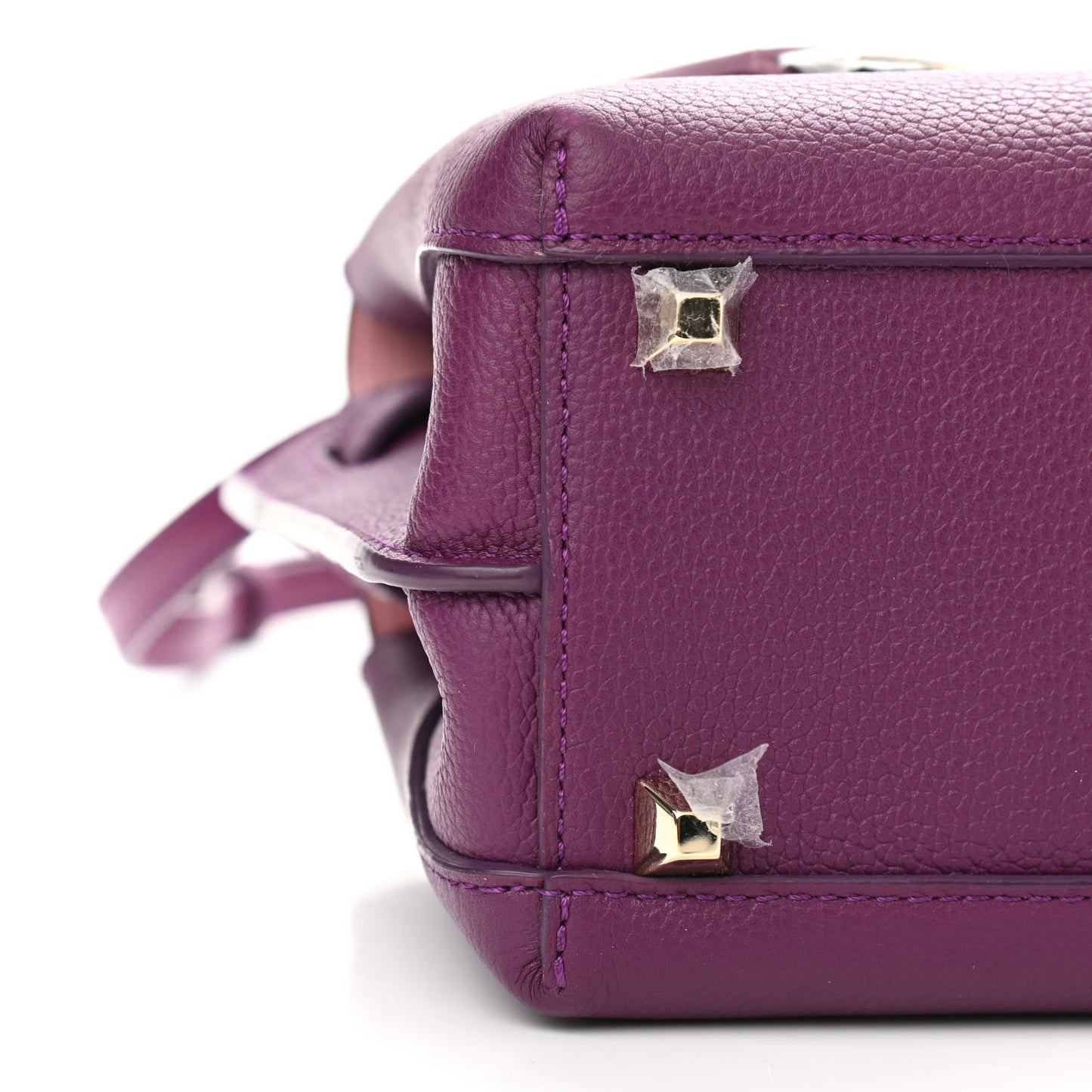 Grained Calfskin Mini Milla Tote Purple