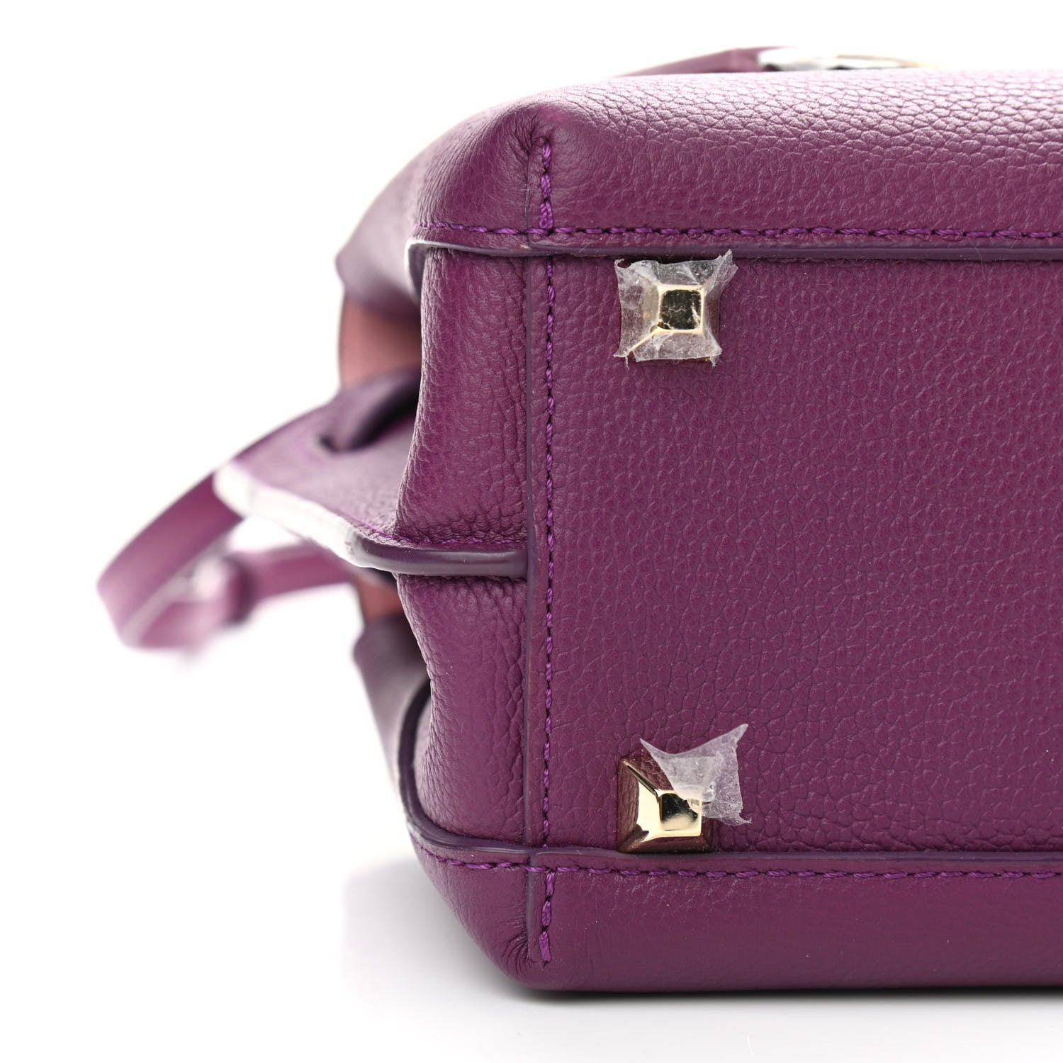 MCM Grained Calfskin Mini Milla Tote Purple 9 of 11