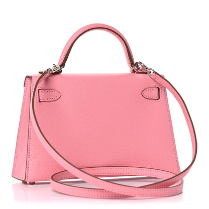 Hermes Chevre Mysore Mini Kelly Sellier 20 Rose Confetti 3 of 29
