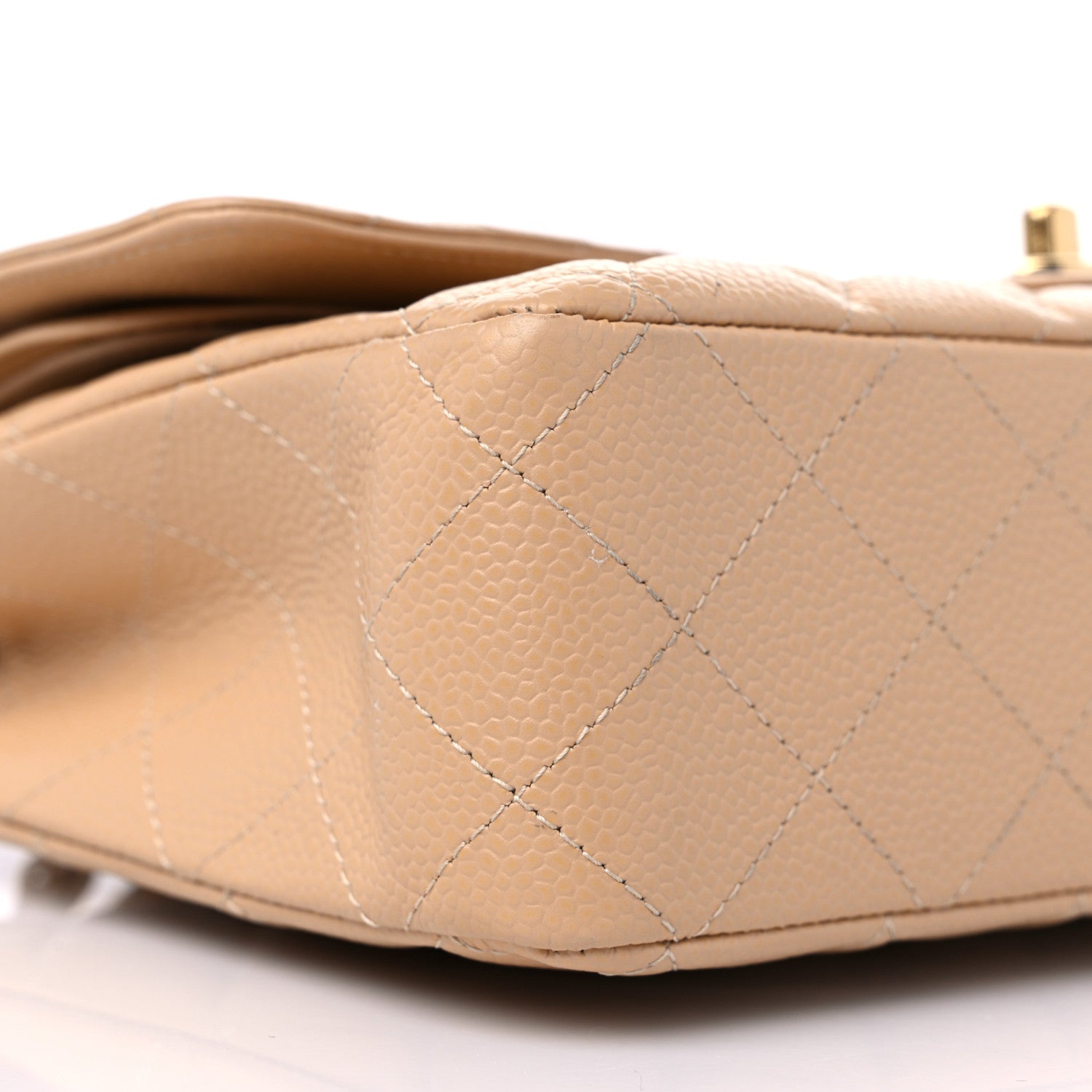 Chanel Caviar Quilted Medium Double Flap Beige 8 of 9