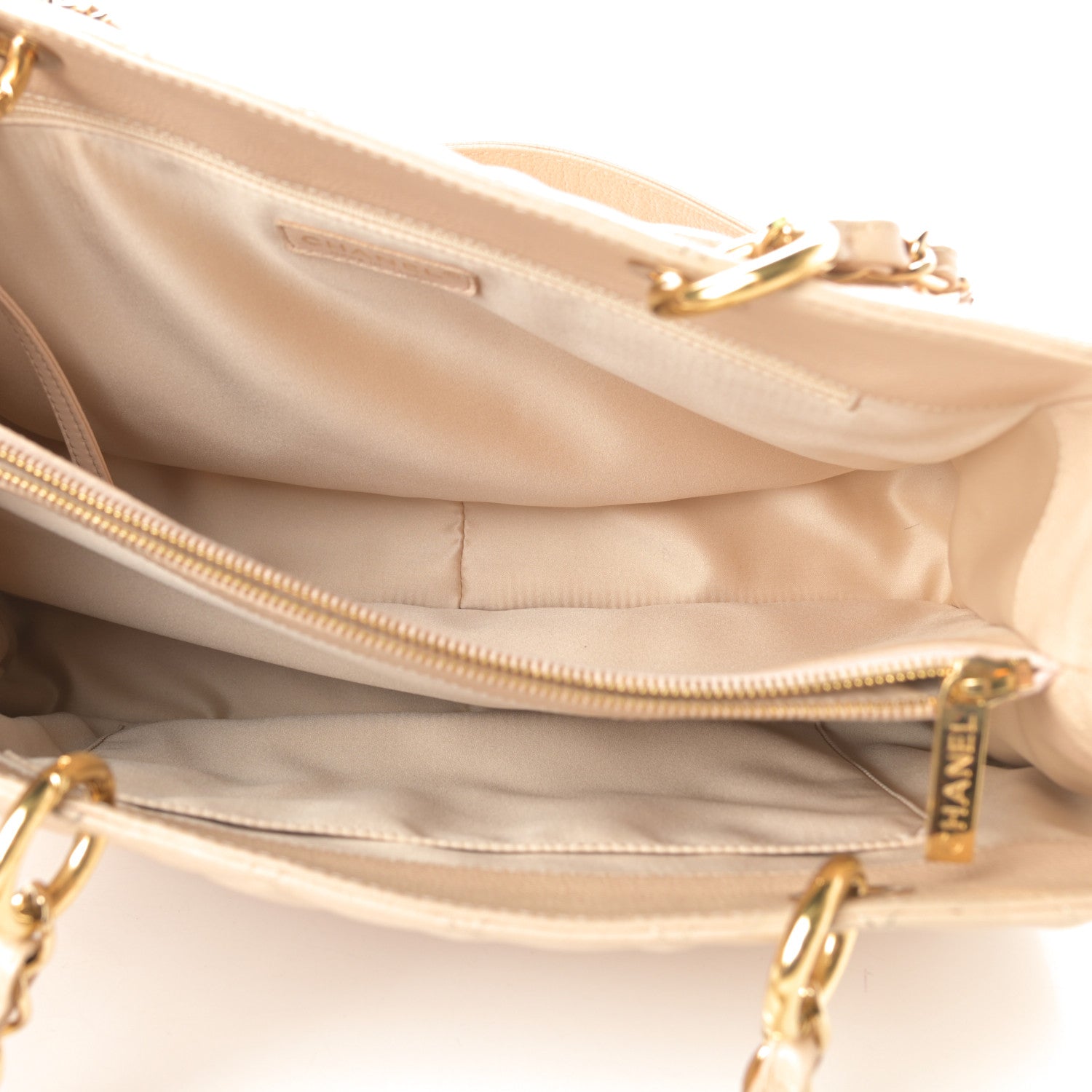 Chanel Caviar Quilted Grand Shopping Tote GST Beige Clair 5 of 11