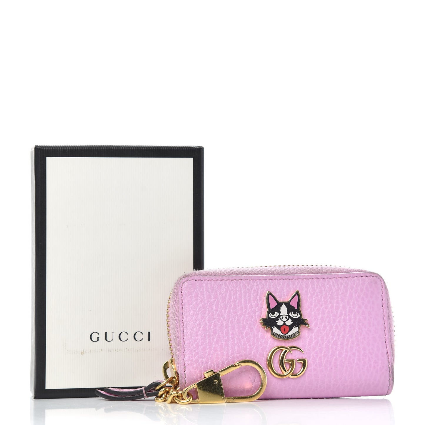 Dollar Calfskin Bosco Zip Around Key Case Malva